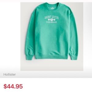 Hollister Saint Lucia Caribbean Green Sweater